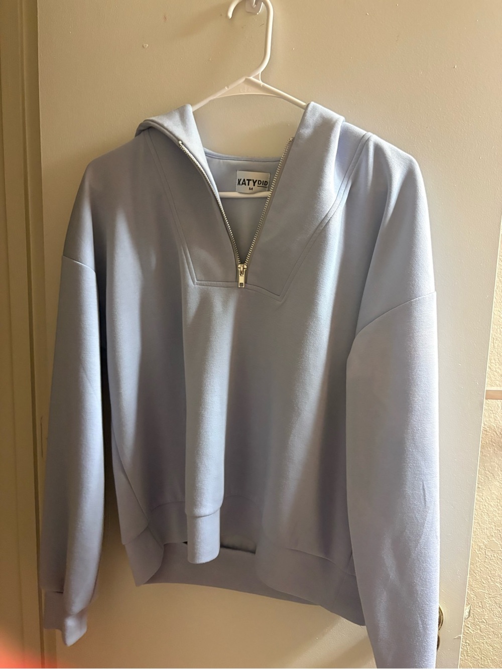 Katydid Light Blue Half-Zip Hoodie